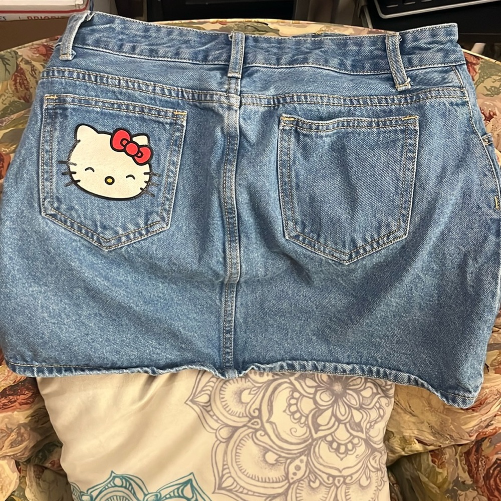 Hello Kitty Small Blue Jean Skirt